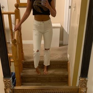 Levi’s white ripped jeans